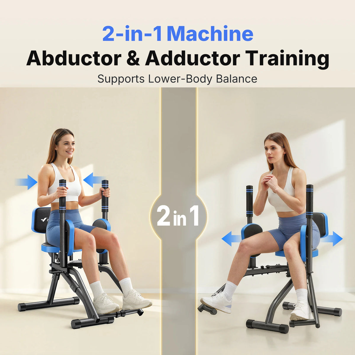 Merach Hip Abductor Leg Adductor Trainer Machine With Bands