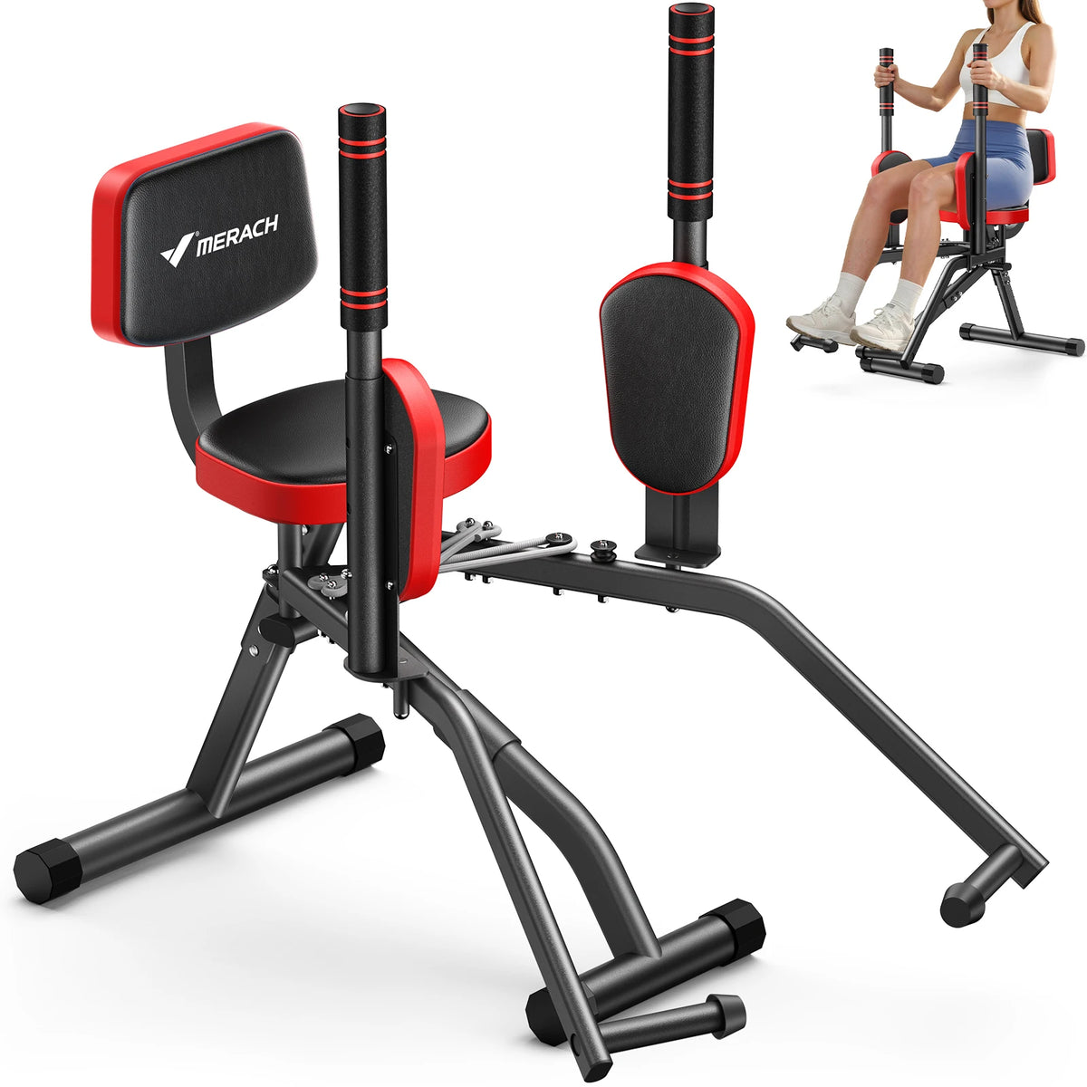 Merach Hip Abductor Leg Adductor Trainer Machine With Bands