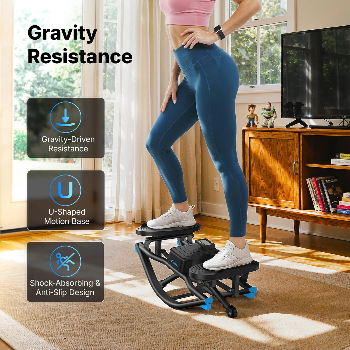 MERACH Rocking Stepper With Twist Board for Core Workouts