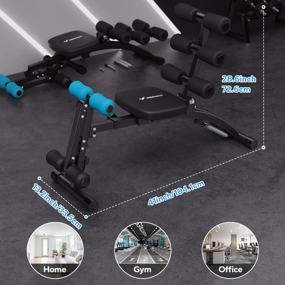 Merach Multifunctional Adjustable Ab Trainer Workout Bench