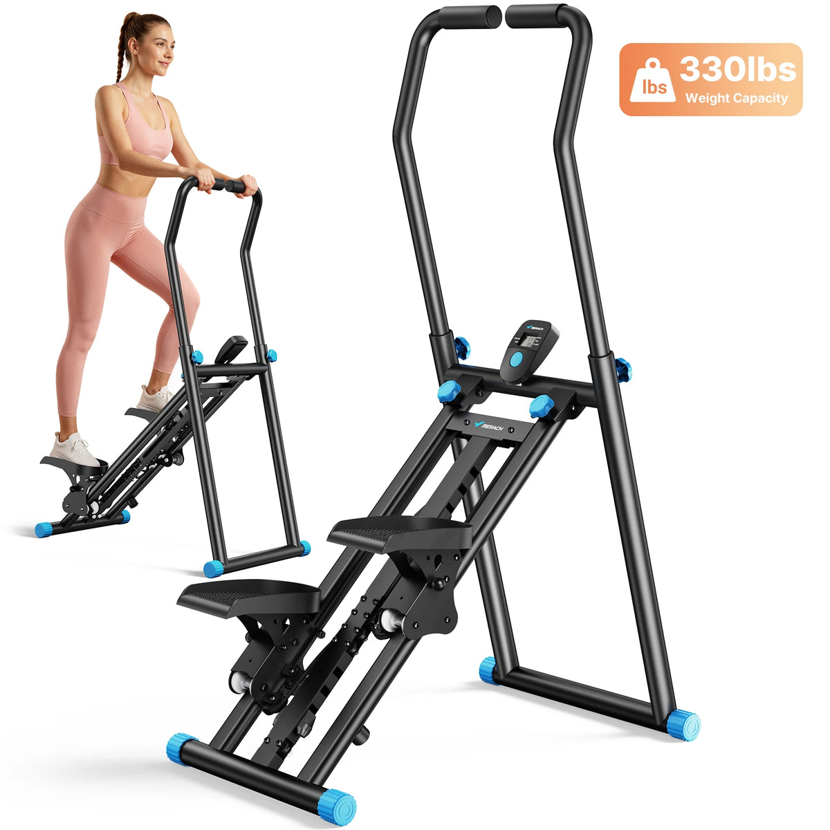 Merach Foldable Stair Stepper Adjustable Resistance Home Exercise Machine