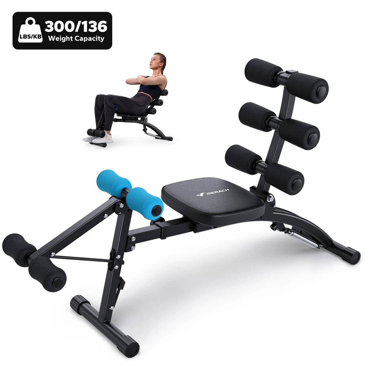 Merach Multifunctional Adjustable Ab Trainer Workout Bench
