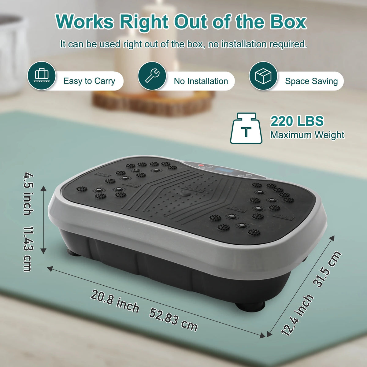 Portable Whole Body Vibration Plate Exercise Machine For Home