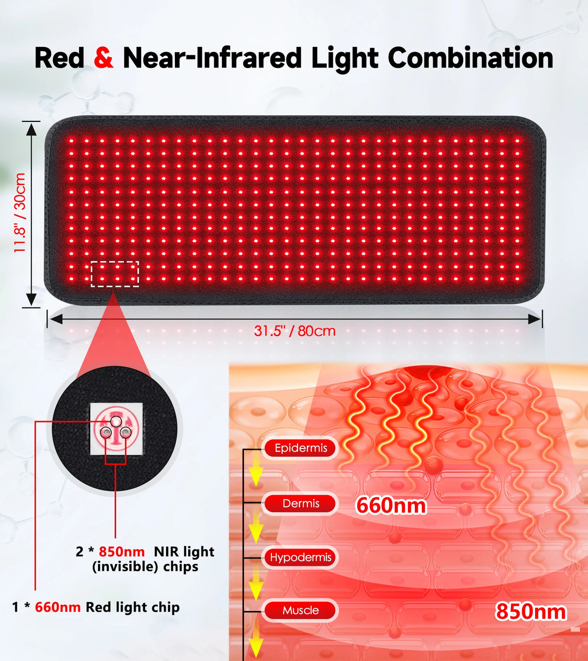 Astarexin Red Light Therapy Heating Pad For Muscle Pain Relief