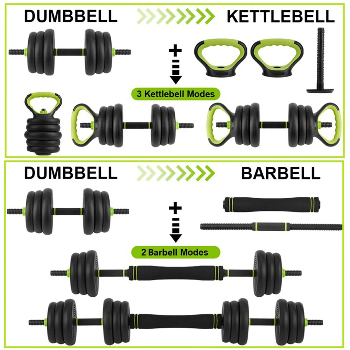 HiMISS 4-in-1 Adjustable Dumbbell Set for Home Strength Training