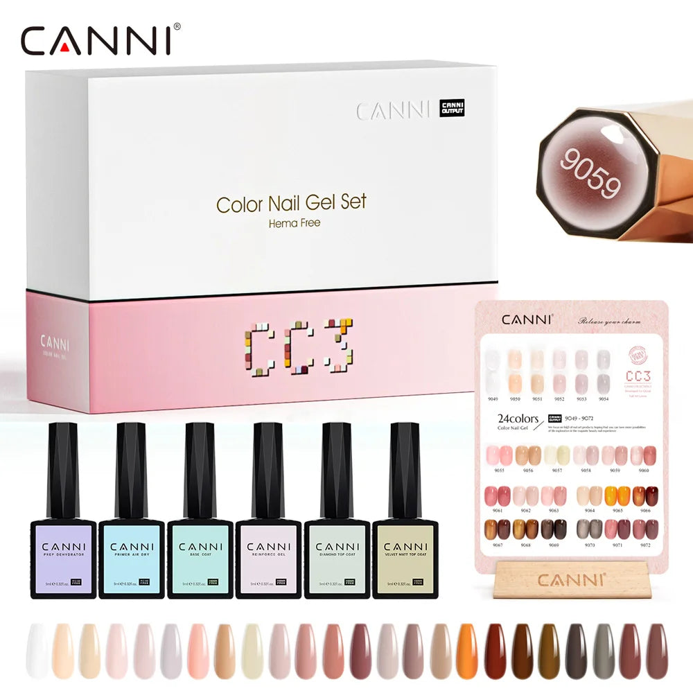 Canni TPO Free HEMA Free Gel Polish Manicure Nail Art Kit
