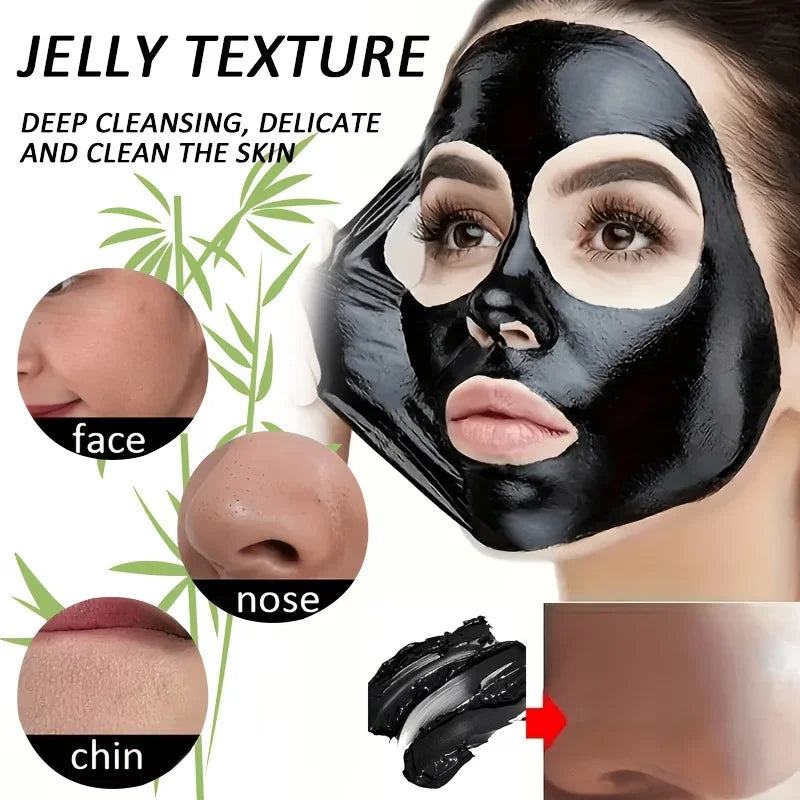 Bamboo Charcoal Peel Mask For Deep Facial Cleansing And Skin Glow