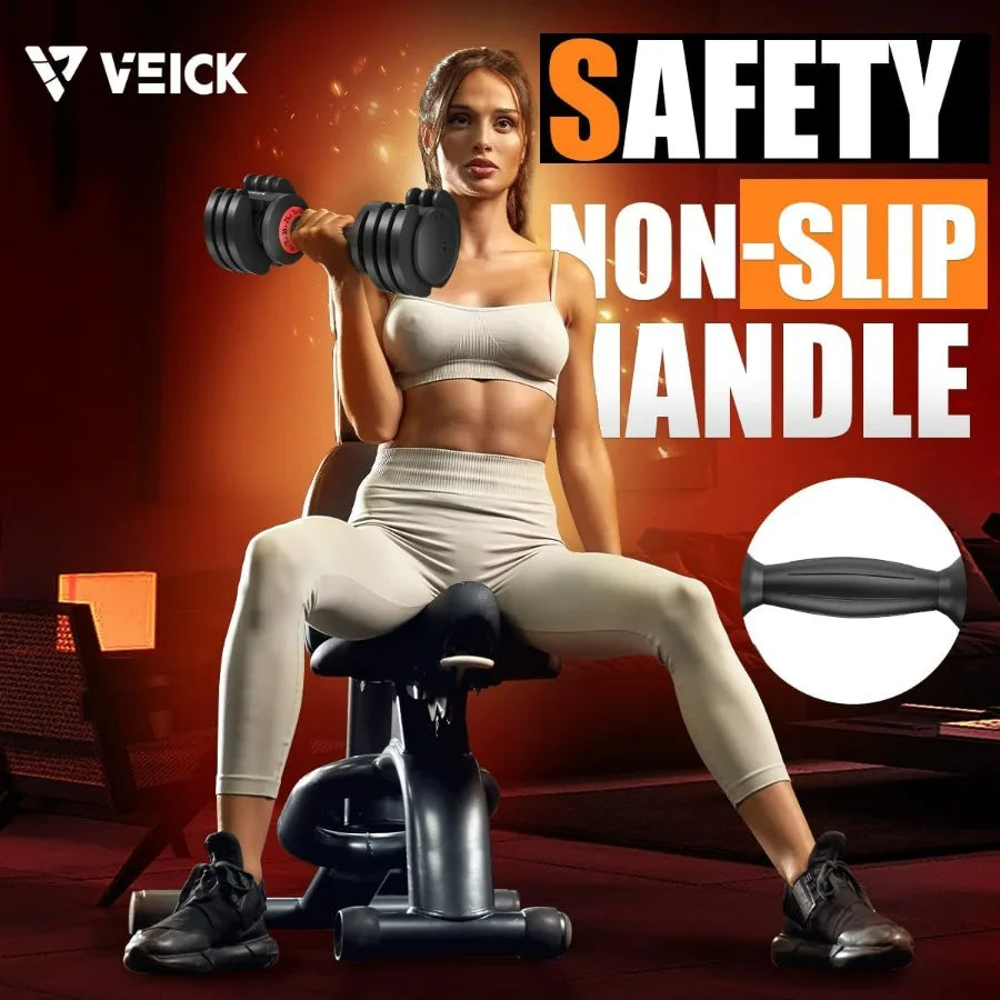 Adjustable Dumbbell With Anti-Slip Handle For Strength Training