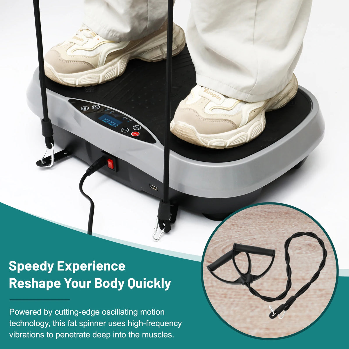 Portable Whole Body Vibration Plate Exercise Machine For Home
