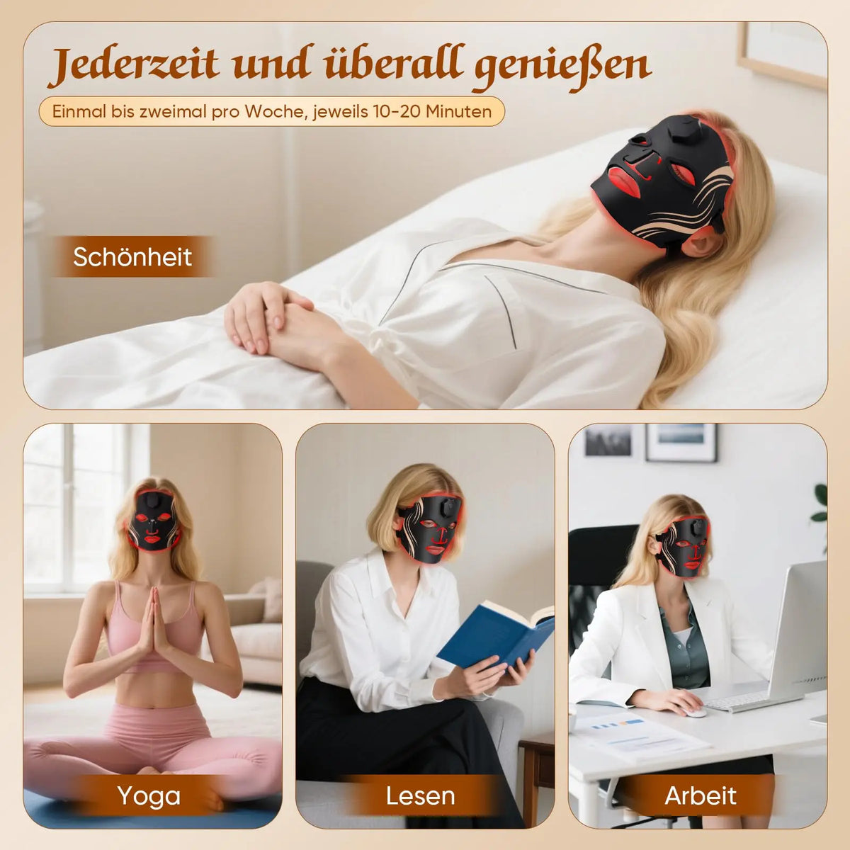 UBilli Silicone LED Face Mask For Anti Aging Skin Care