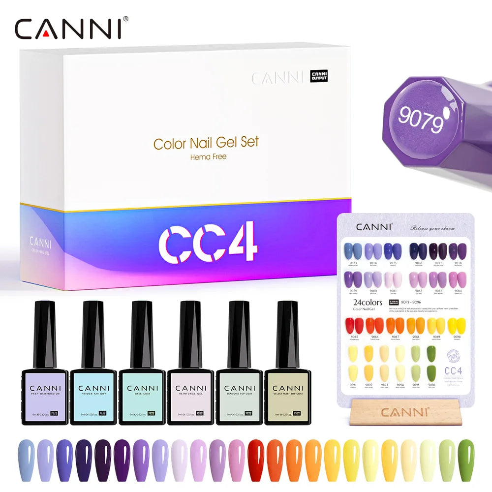 Canni TPO Free HEMA Free Gel Polish Manicure Nail Art Kit