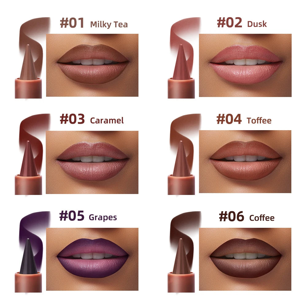 Ibcccndc Gradient Lip Crayon Waterproof Matte Contour Liner Tint