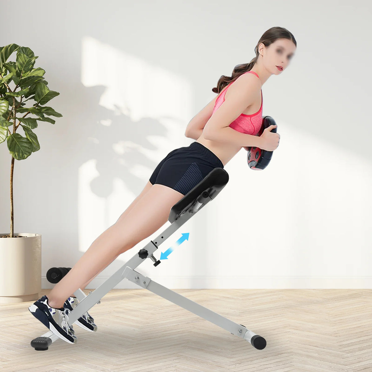 Bymaocar Adjustable Hyperextension Roman Chair for Home Gym Fitness