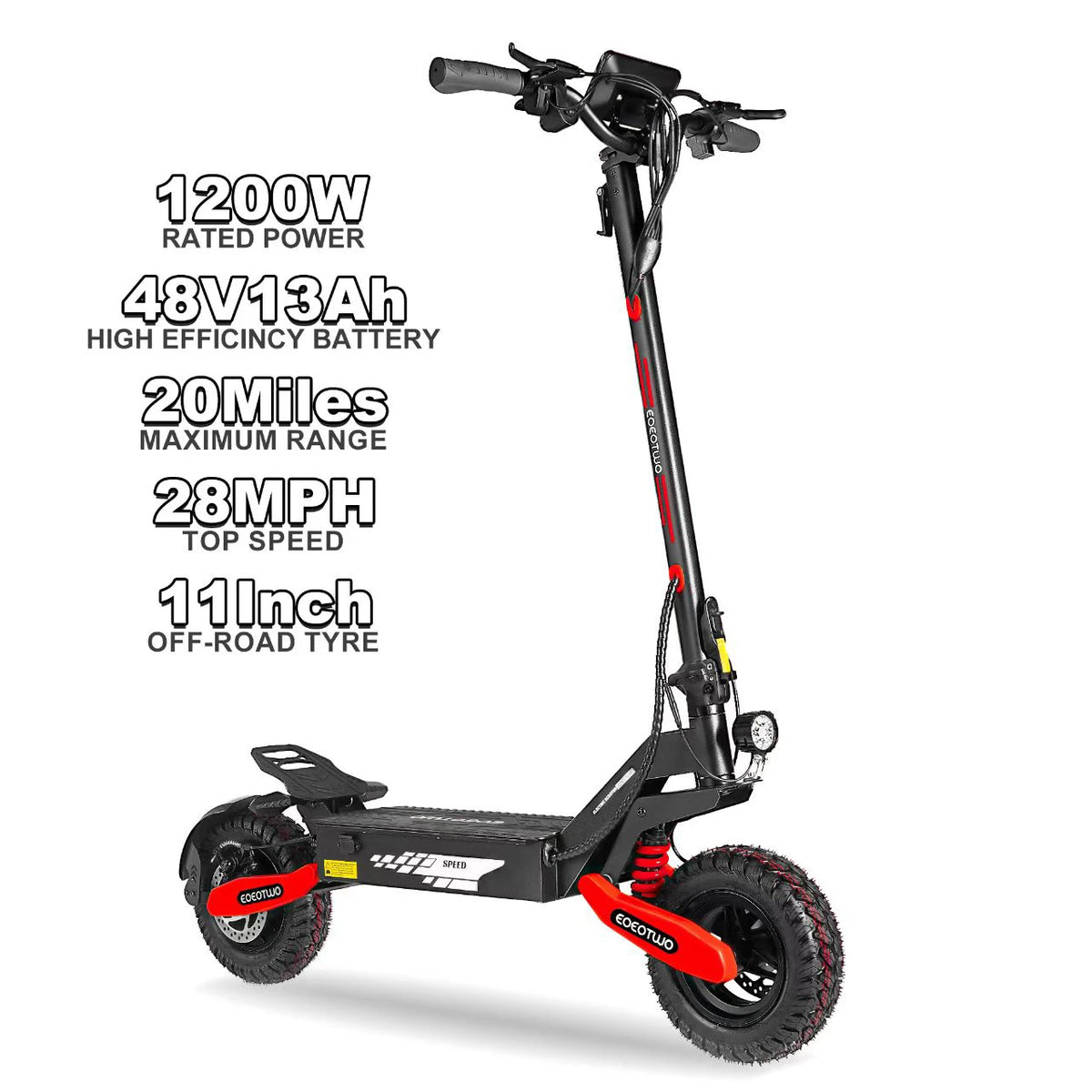 Eoeotwo 1200w Off Road Electric Scooter 30 Mph