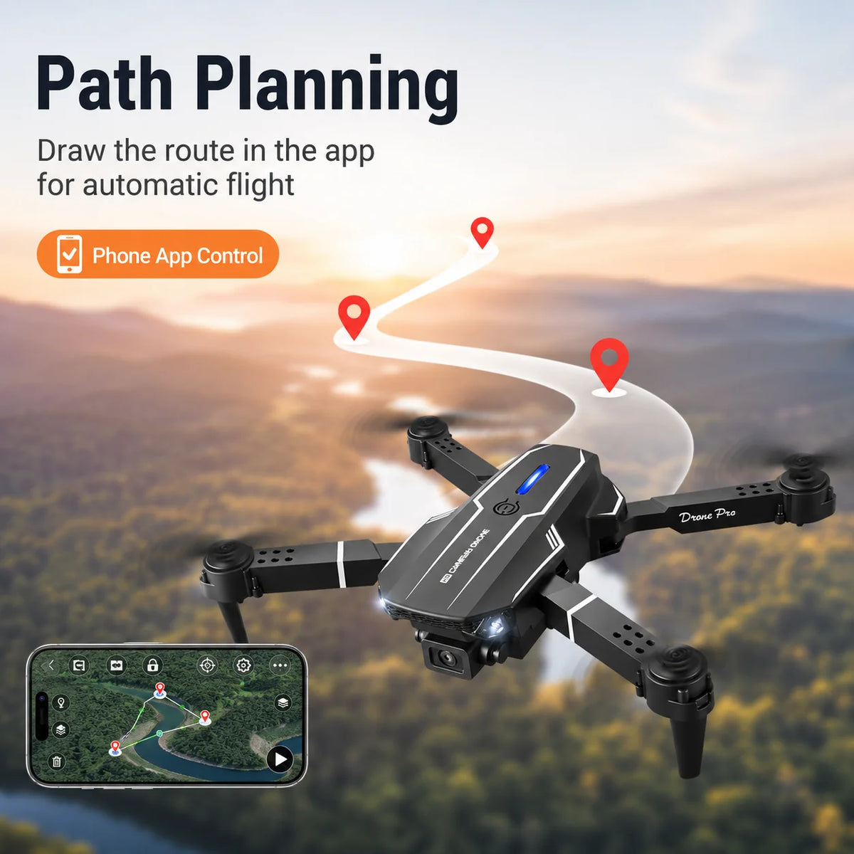 ZNLYRION Foldable Drone Quadcopter With 4K Dual Camera And FPV