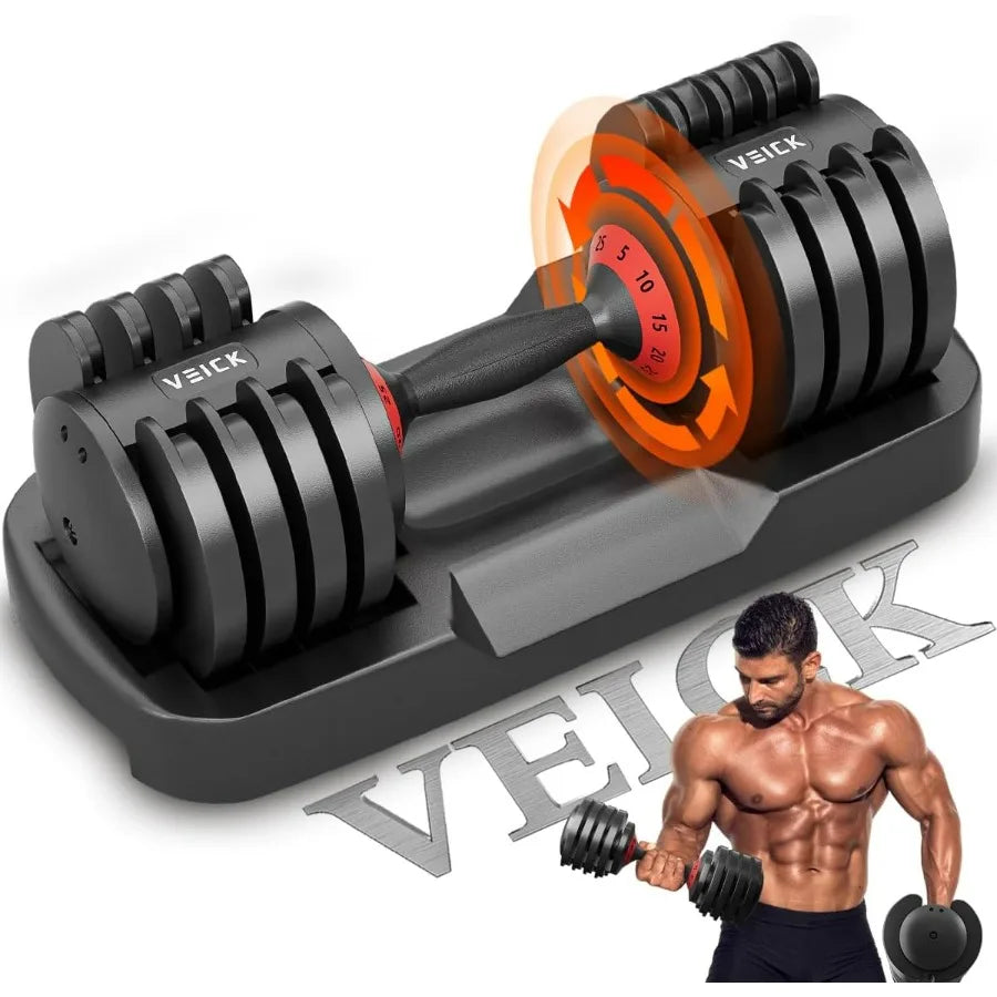 Adjustable Dumbbell With Anti-Slip Handle For Strength Training