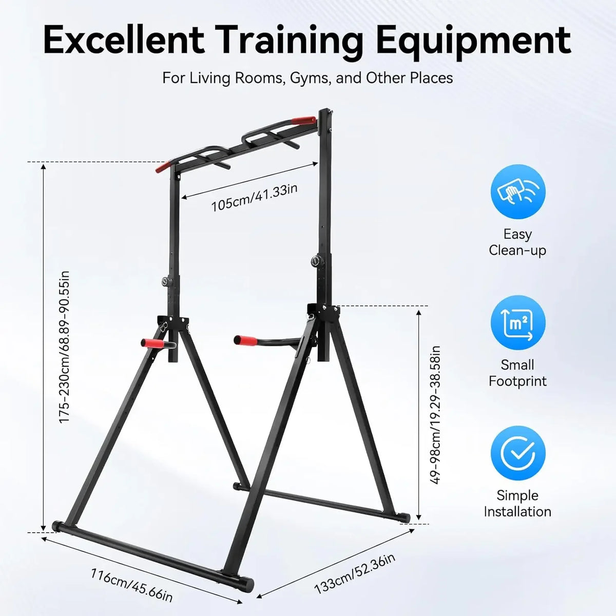 Adjustable Power Tower Free Standing Pull Up Bar Dip Station