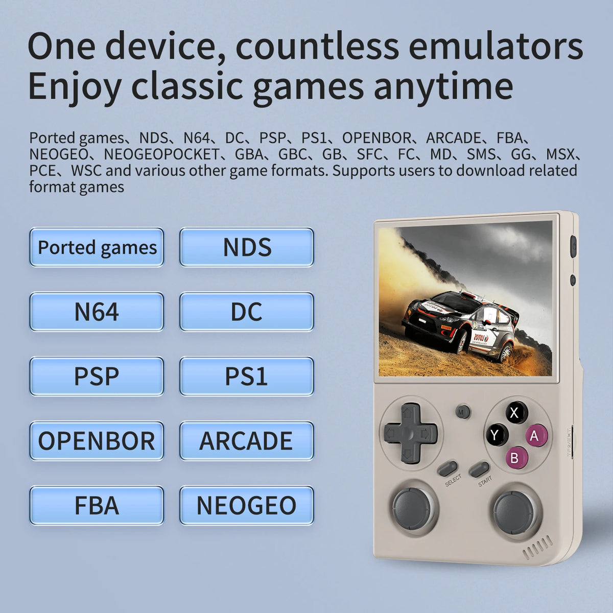 Batlexp G350 Retro Handheld Game Console With Dual Joystick Vibration