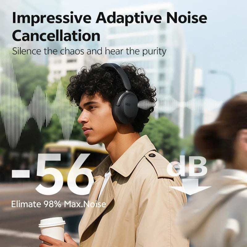 QCY H3S Over Ear Headphones With Adaptive Noise Cancellation