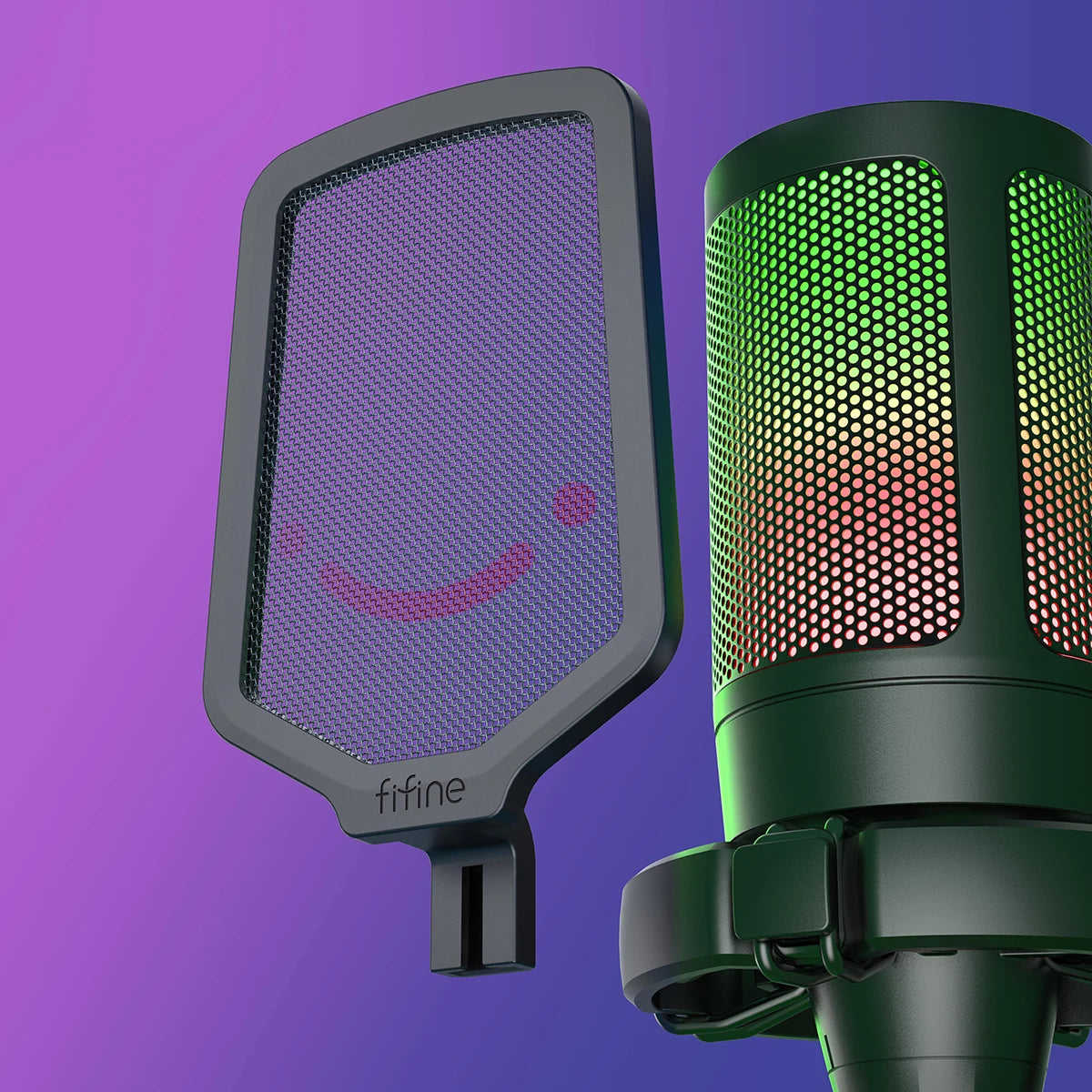 FIFINE AmpliGame USB Gaming Microphone With Pop Filter Shock Mount