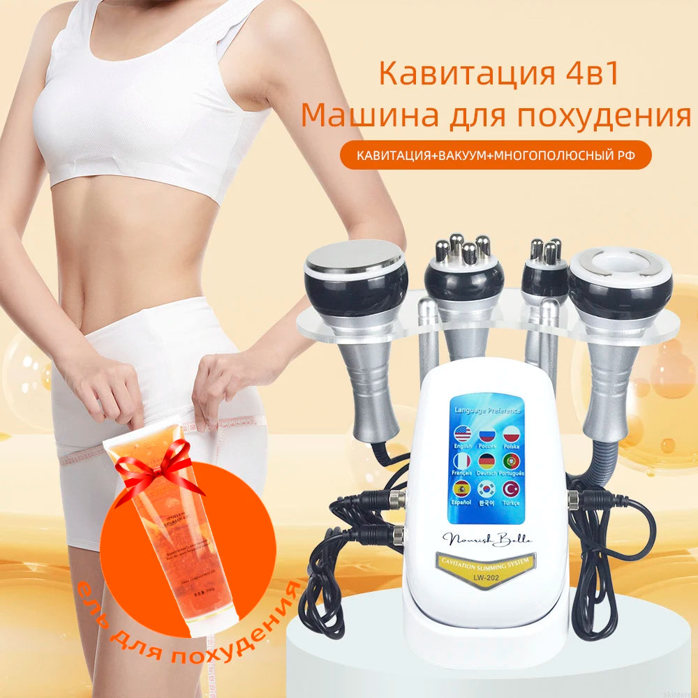 Missheart 4In1 Cavitation Body Slimming Machine Vacuum Massager