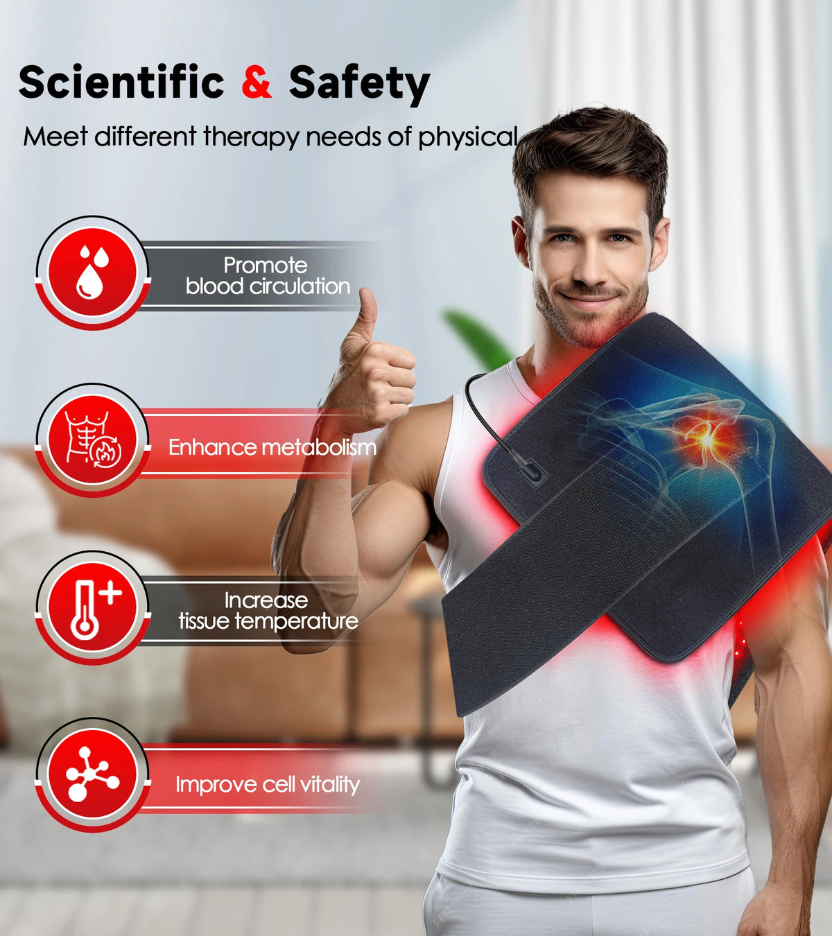 Astarexin Red Light Therapy Heating Pad For Muscle Pain Relief
