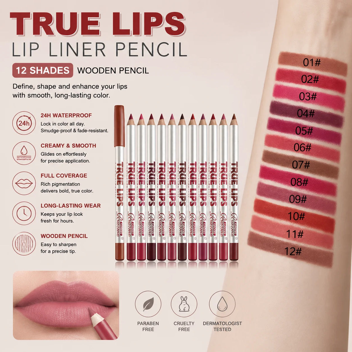 Choose Rasme Luxury Lip Liner And Glossy Cosmetics Set
