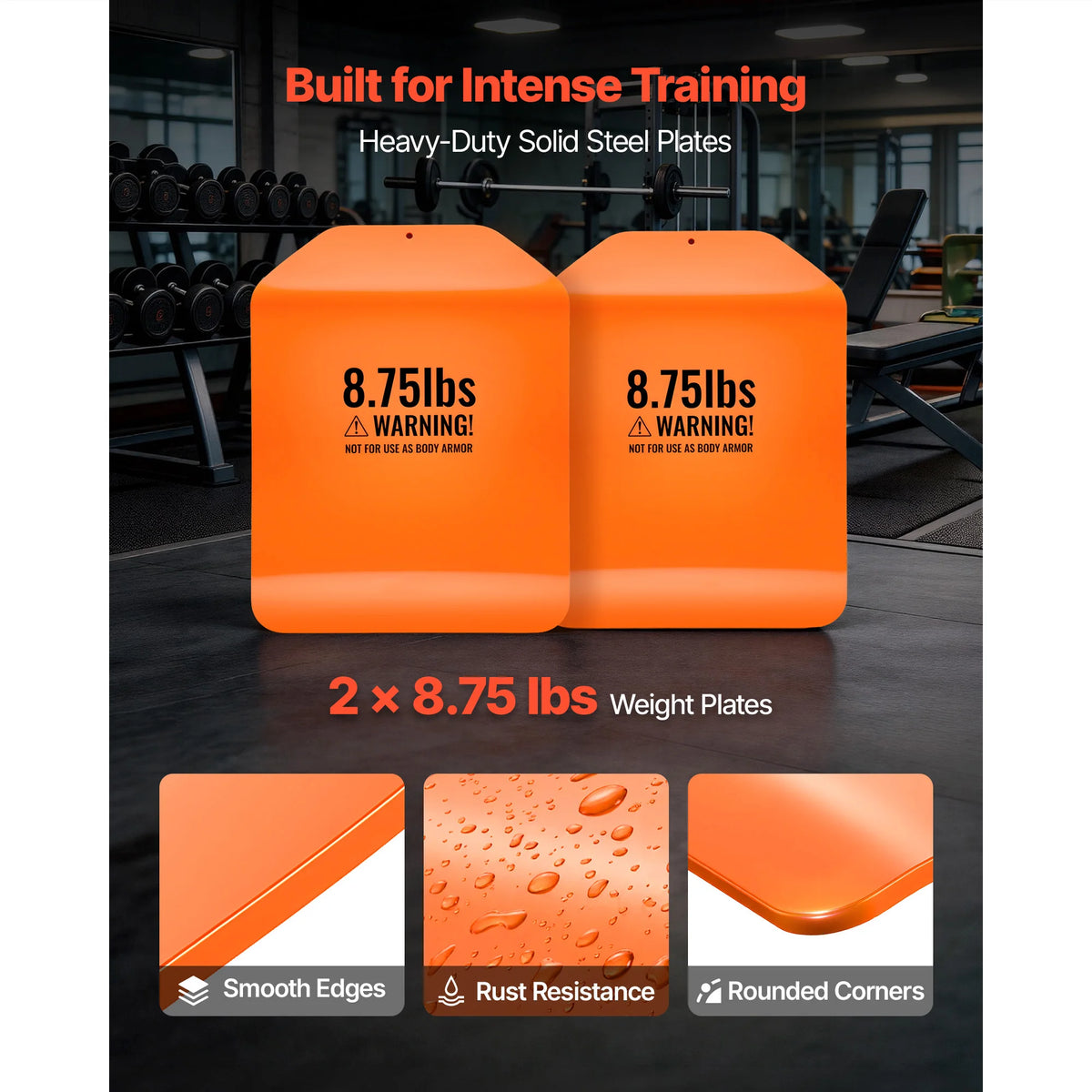 SucceBuy Curved Steel Tactical Weight Vest Plates for Strength Training