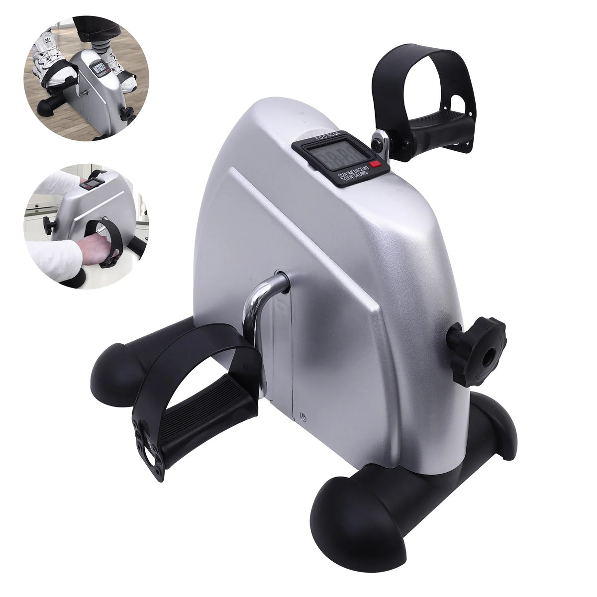 Mini Under Desk Pedal Exerciser Bike Digital LCD Cardio Trainer