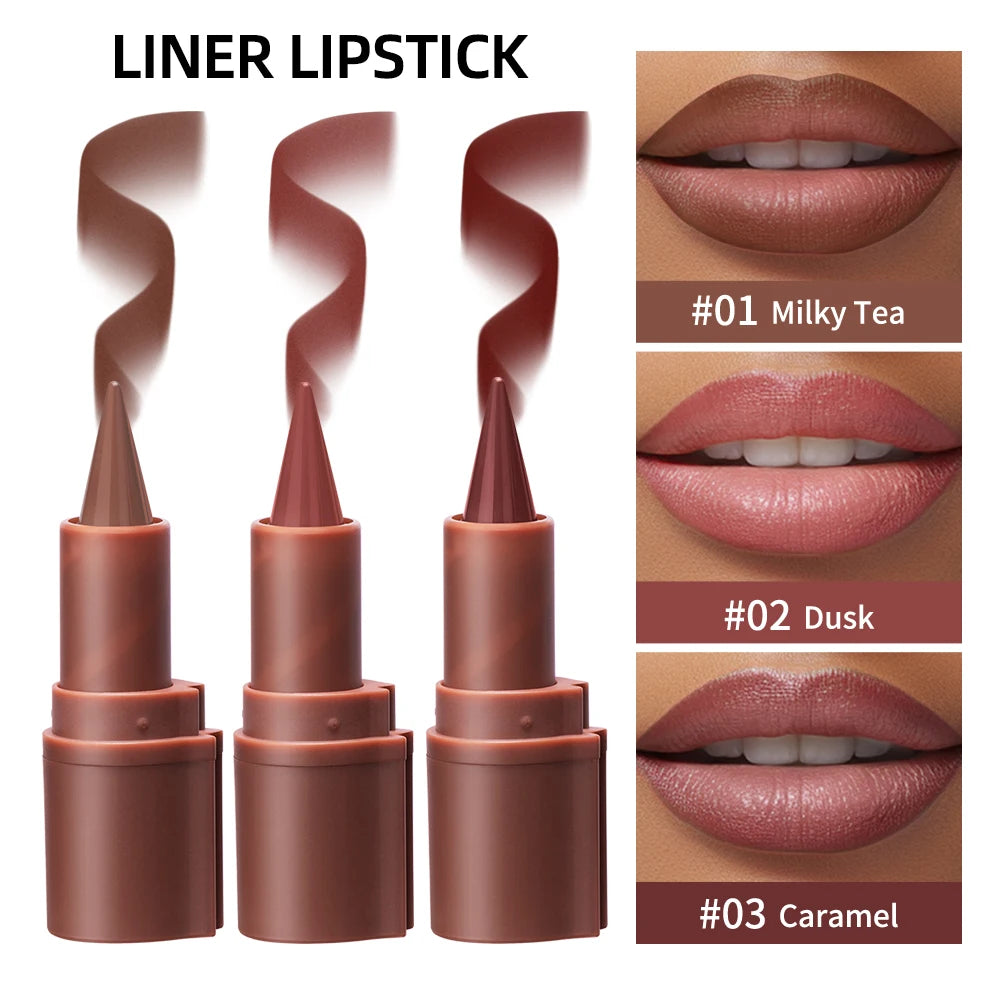 Ibcccndc Gradient Lip Crayon Waterproof Matte Contour Liner Tint