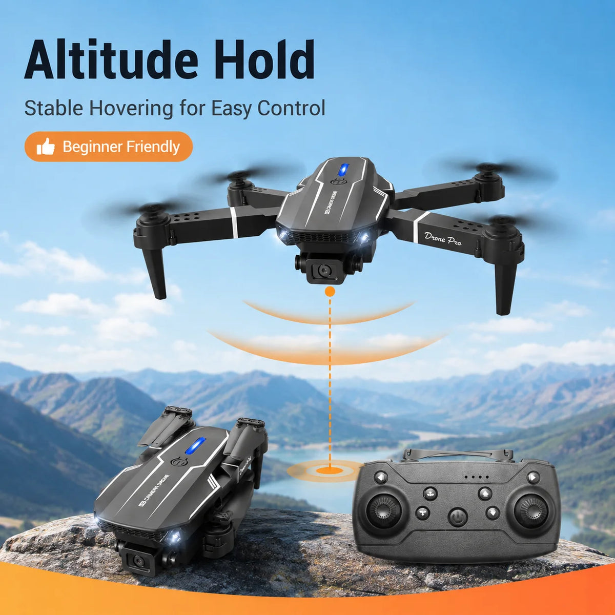 ZNLYRION Foldable Drone Quadcopter With 4K Dual Camera And FPV