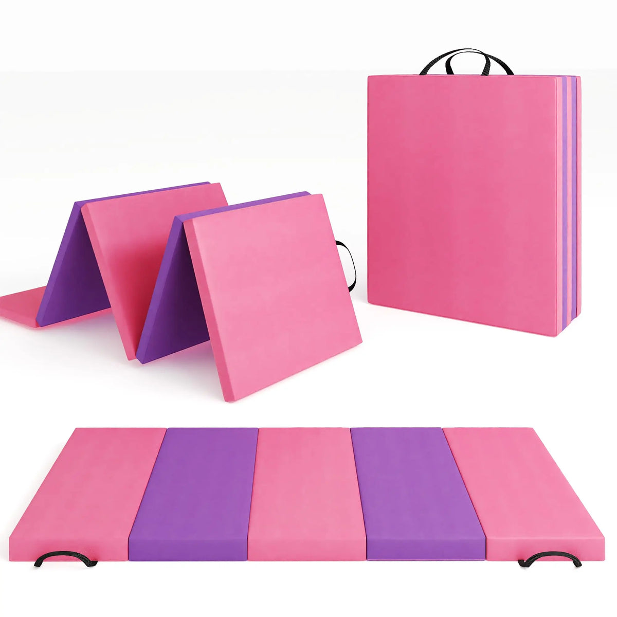 HiMISS Folding Gymnastics Mat for Tumbling Yoga and Home Exercise