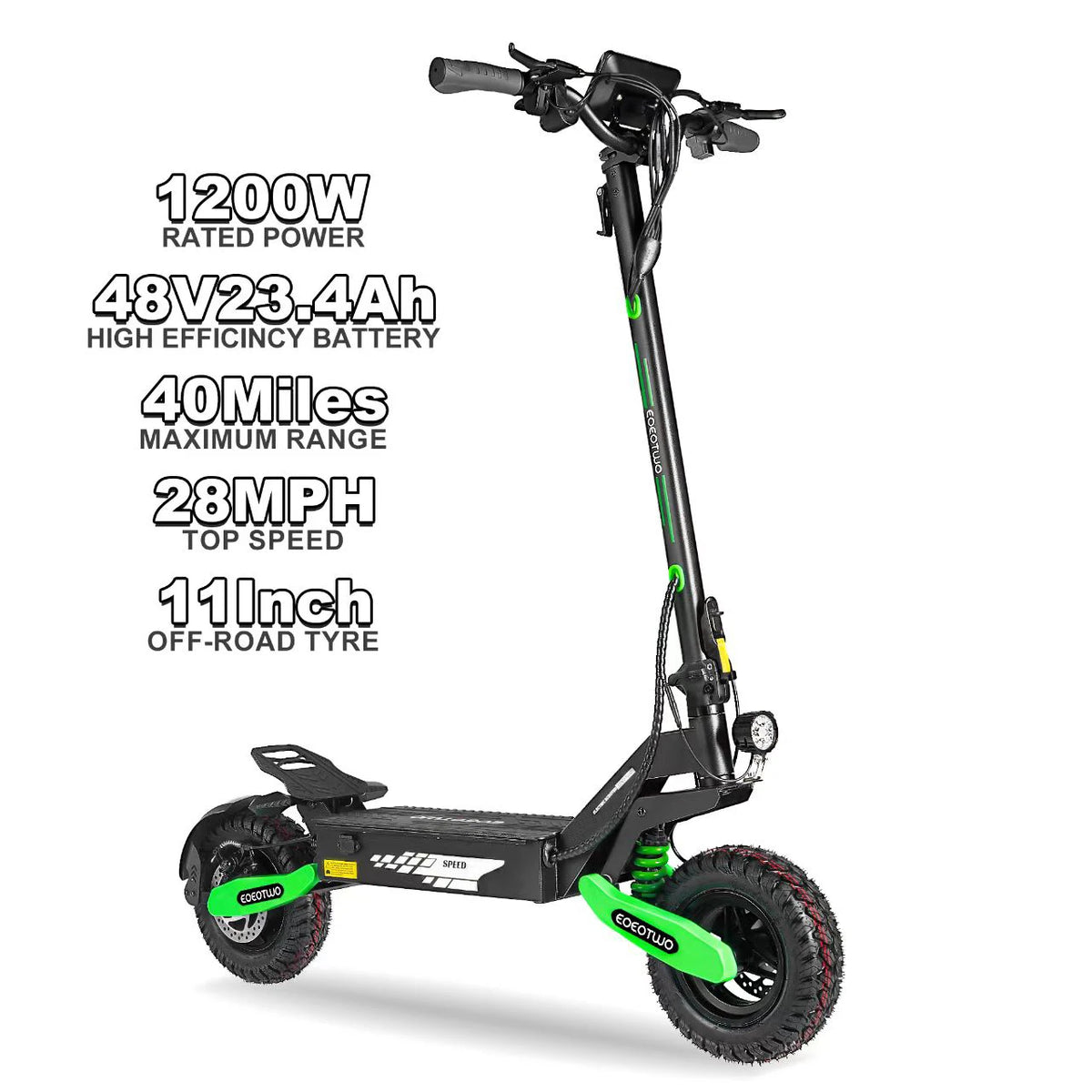 Eoeotwo 1200w Off Road Electric Scooter 30 Mph