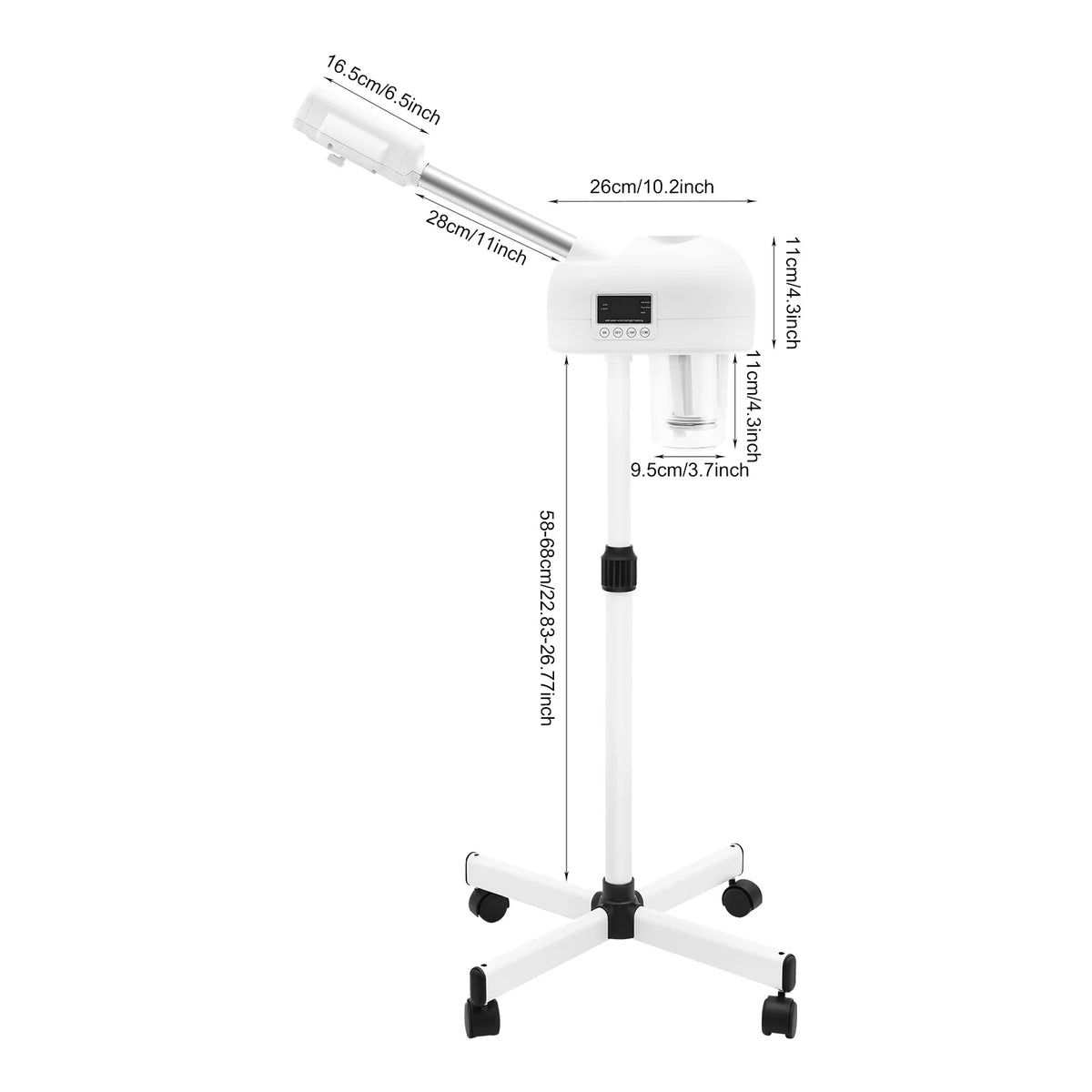 Bymaocar Standing Facial Steamer With Ozone And PTC Heating Technology