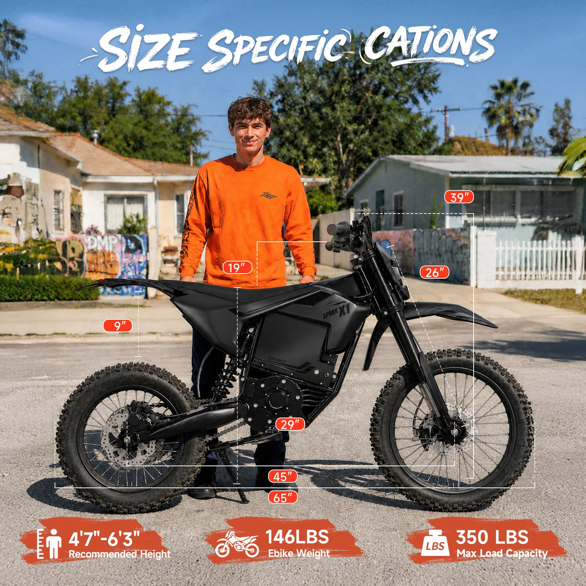 Qronge X1 Spark Peak Electric Dirt Bike Motorcycle