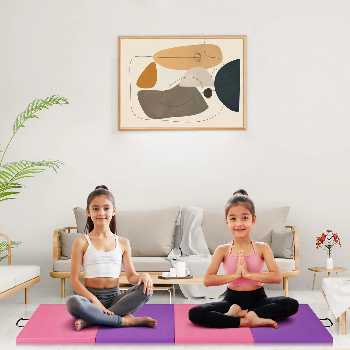 HiMISS Folding Gymnastics Mat for Tumbling Yoga and Home Exercise