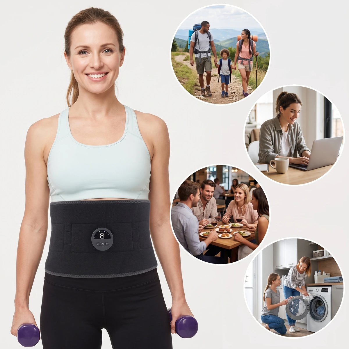Hailicare Portable Electric Waist Massager Vibration Belt