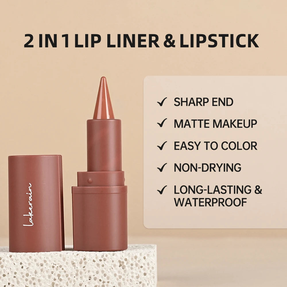 Ibcccndc Gradient Lip Crayon Waterproof Matte Contour Liner Tint