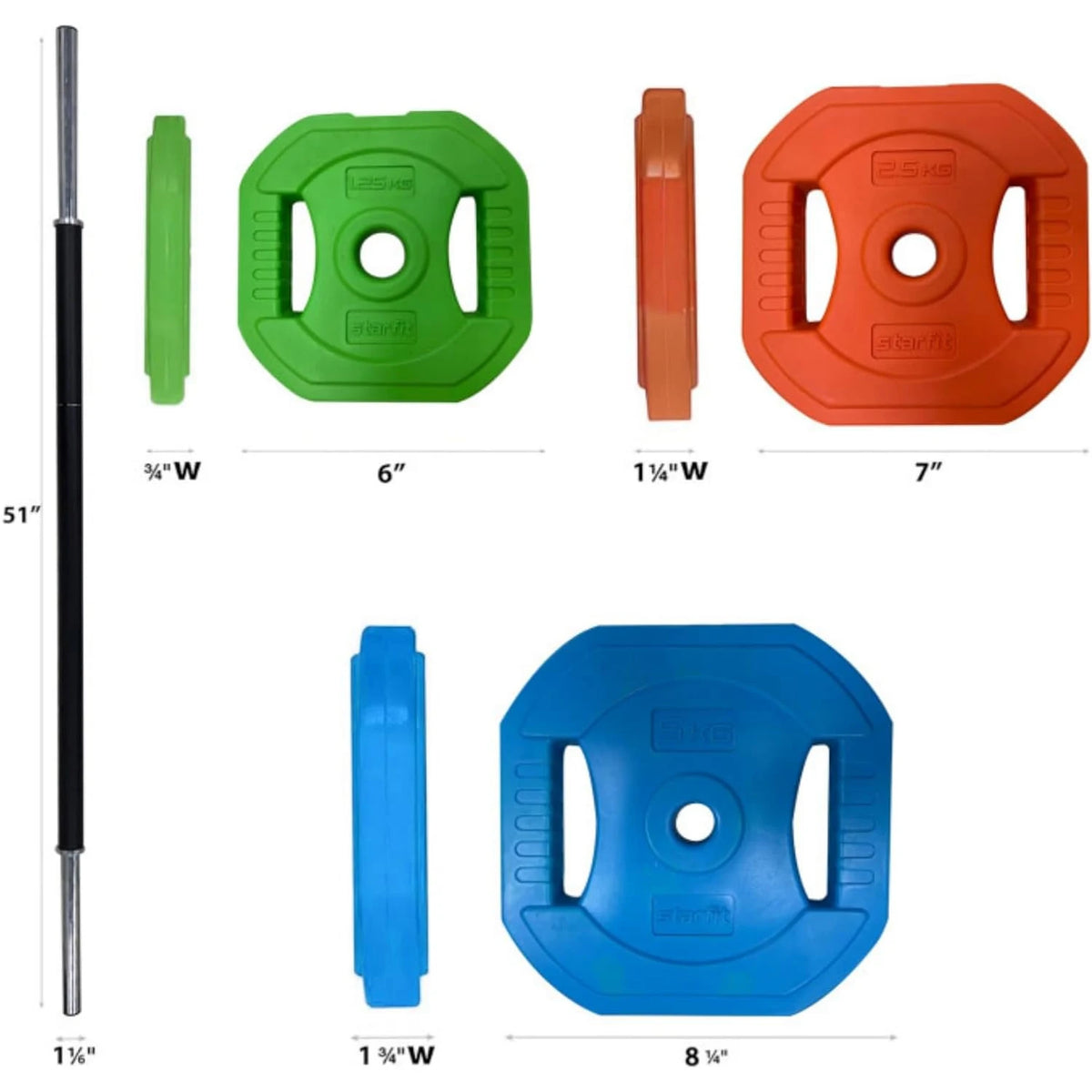 TWISTER CK Adjustable Barbell Weight Set for Strength Training and Fitness