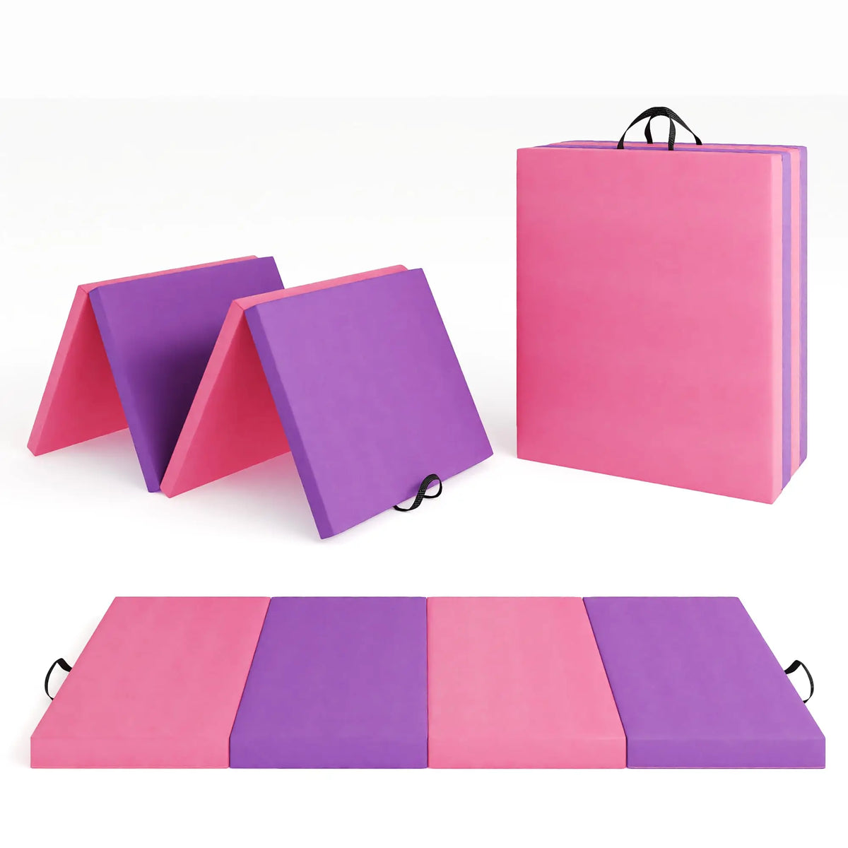 HiMISS Folding Gymnastics Mat for Tumbling Yoga and Home Exercise
