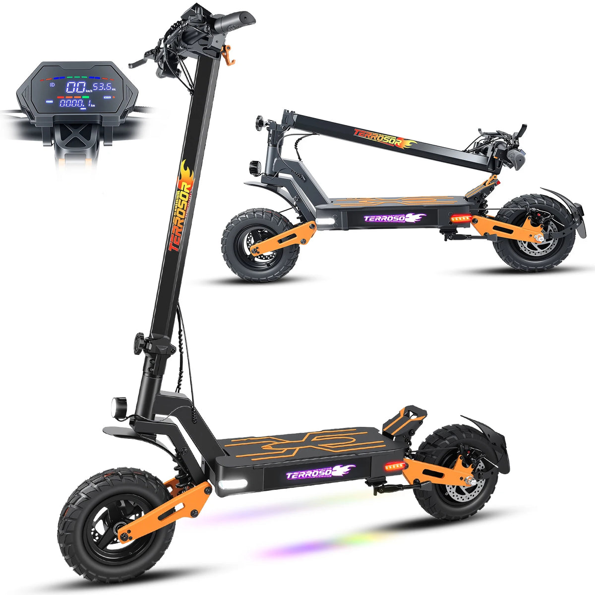 T10 Electric Scooter Adult 40Mph Off Road Dual Suspension