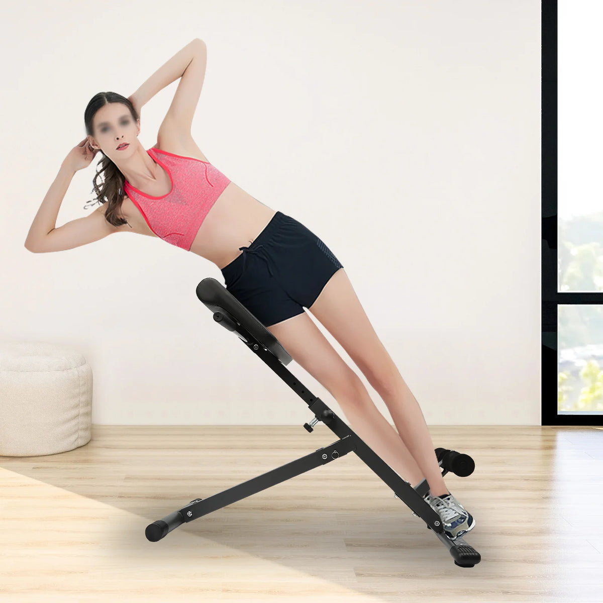Bymaocar Adjustable Hyperextension Roman Chair for Home Gym Fitness