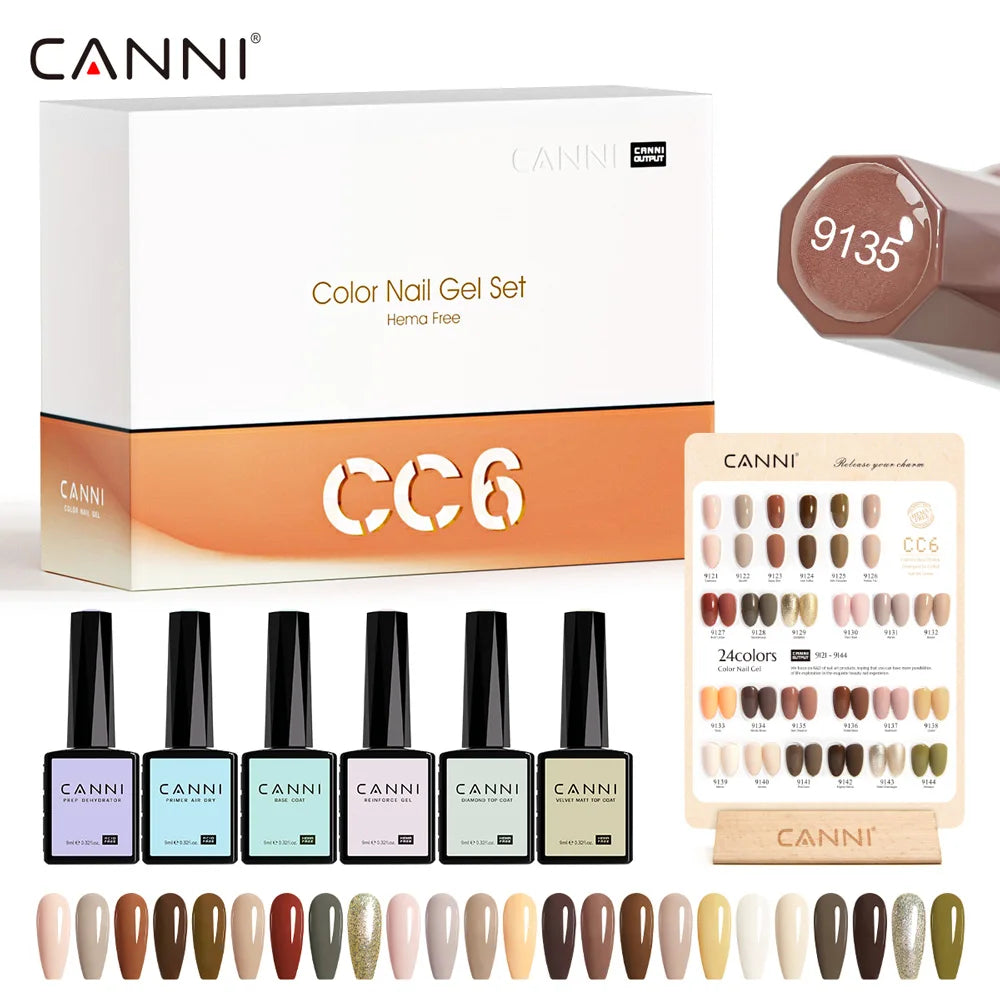 Canni TPO Free HEMA Free Gel Polish Manicure Nail Art Kit