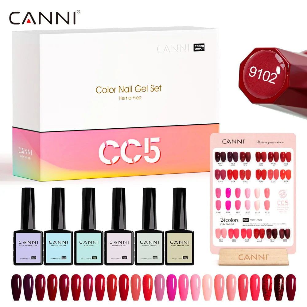 Canni TPO Free HEMA Free Gel Polish Manicure Nail Art Kit