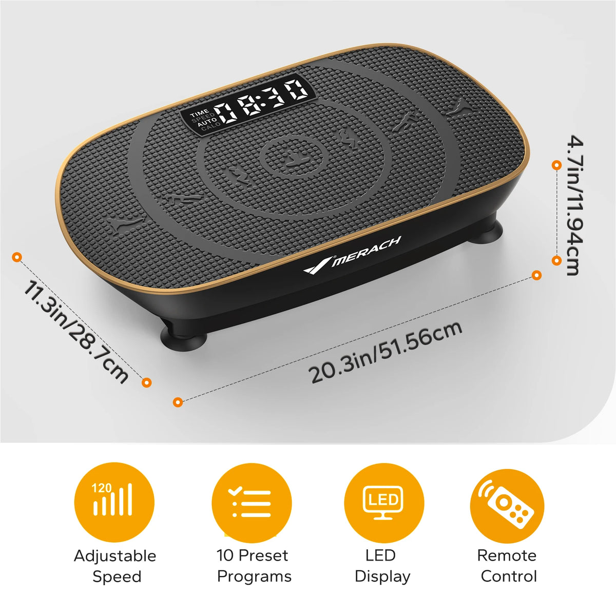 Merach Vibration Plate Exercise Machine Whole Body Fitness Platform