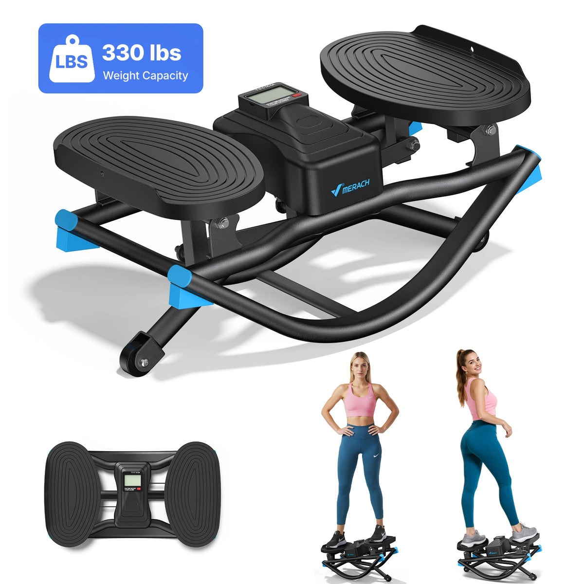 MERACH Rocking Stepper With Ab Twist Board for Core Workouts