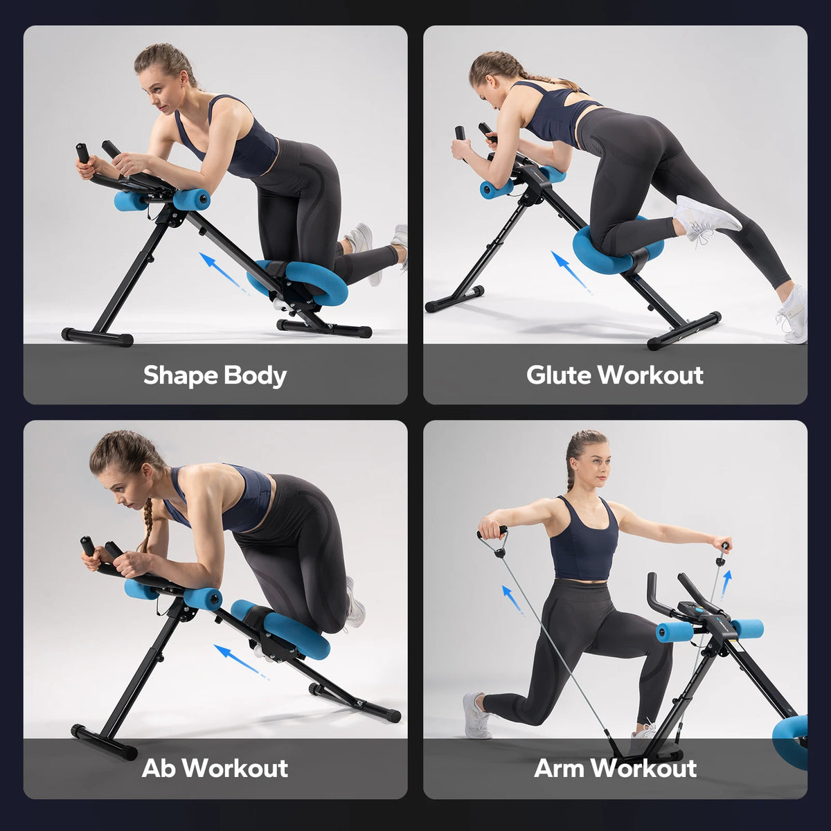 Merach Adjustable Foldable Abdominal Exercise Machine With Knee Guard