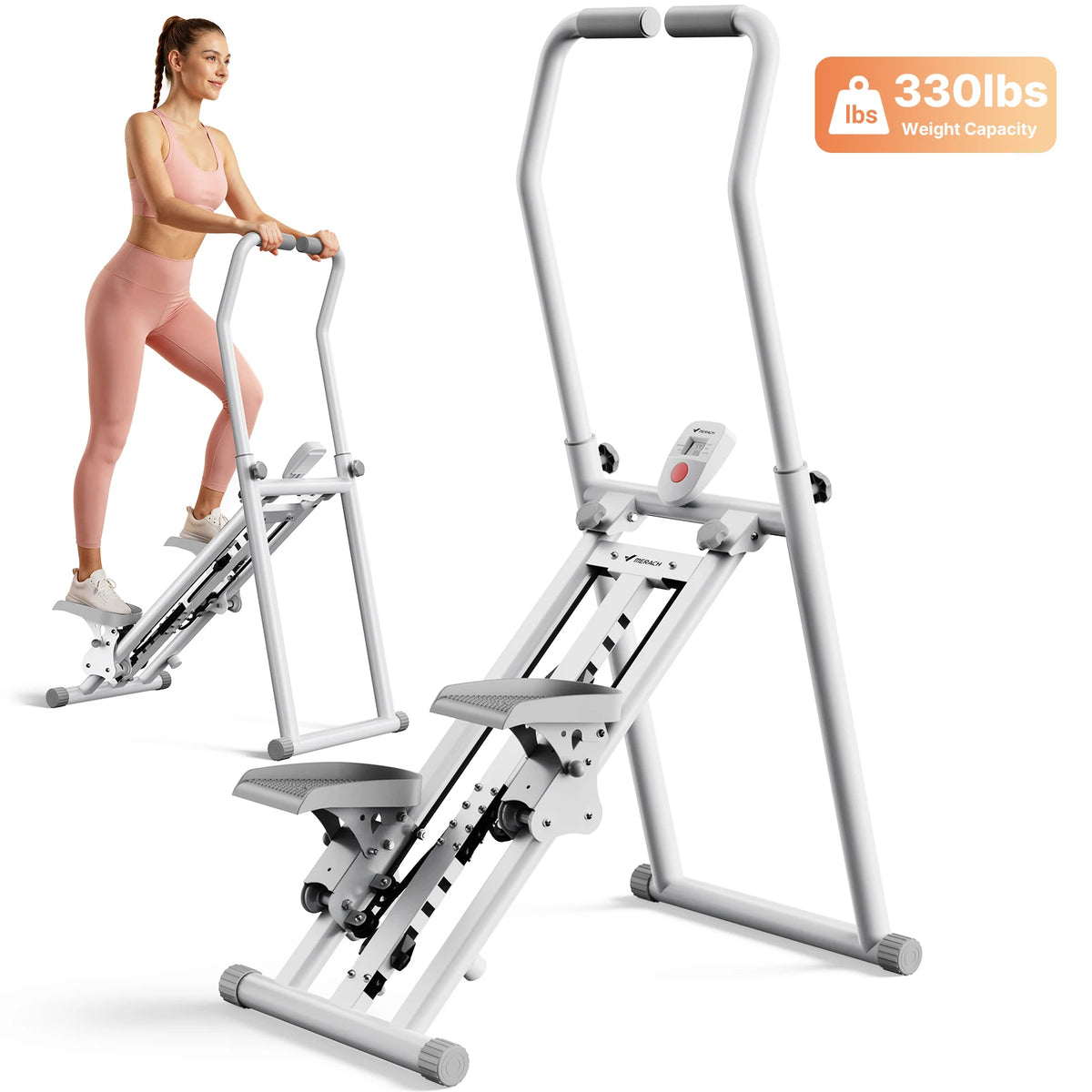 Merach Foldable Stair Stepper Adjustable Resistance Home Exercise Machine