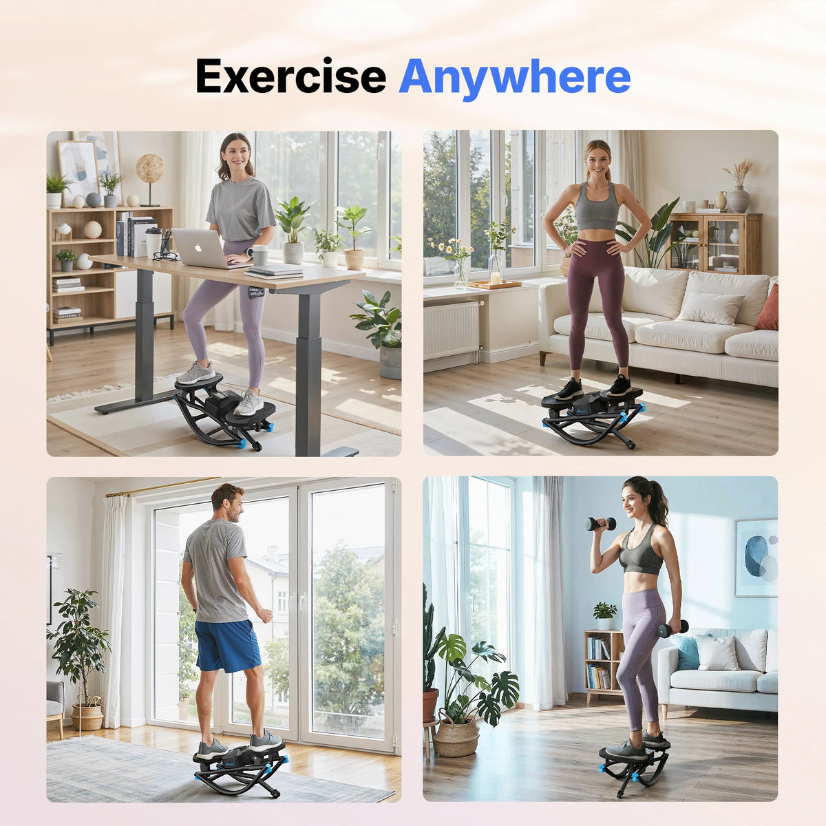 MERACH Rocking Stepper With Ab Twist Board for Core Workouts
