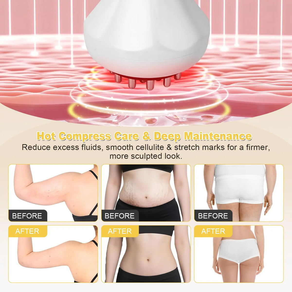 Jitesy Cordless Lymphatic Drainage Massager With Heat And Led Therapy
